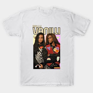 milli vanilli art 90s style retro vintage 80s T-Shirt